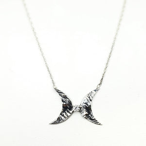 butterfly moons and diamond necklace